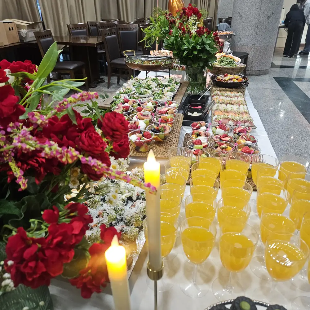 경희대 퇴임식 참석자석 다과 배치